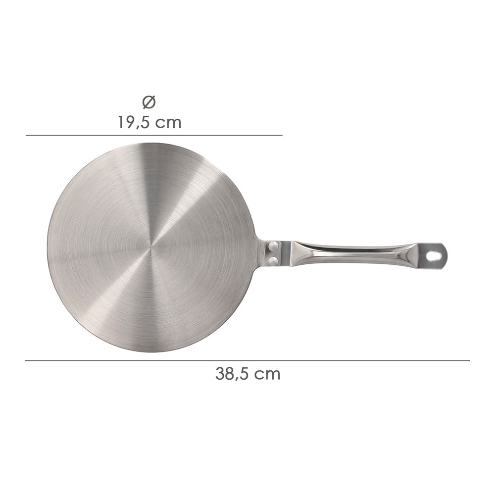 Induction / ceramic hob adapter ø 19.5 cm 3-ply stainless steel / aluminum