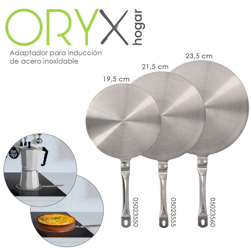 Adaptador para induccion / vitroceramica ø 19.5 cm. 3 capas acero inoxidable / aluminio