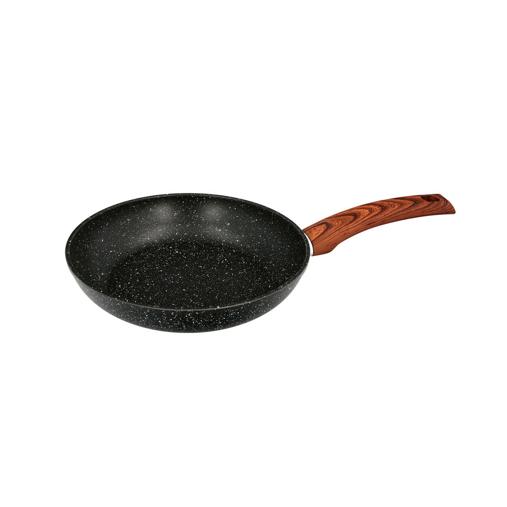 Forged aluminum non-stick frying pan ø 24 x 5 cm rubberized handle / 5 layers / stone finish / suitable for all types of cooktops