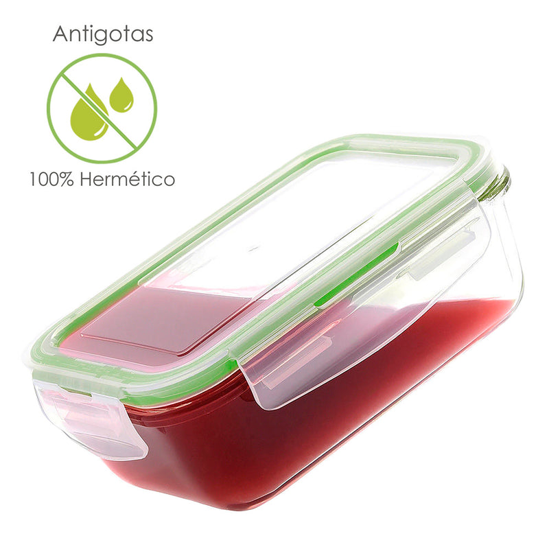 Recipiente hermetico cristal redondo 550 ml. ø 145 x 7 (alt) cm