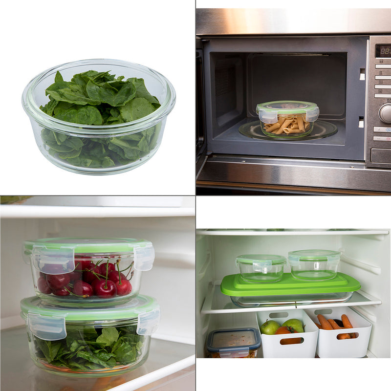 Recipiente hermetico cristal redondo 550 ml. ø 145 x 7 (alt) cm