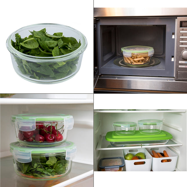 Recipiente hermetico cristal redondo 850 ml. ø 165 x 8 (alt) cm