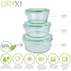 Recipiente hermético cristal redondo 850 ml. Ø 165 x 8 (alt) cm
