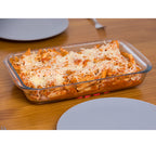 Fuente cristal rectangular con tapa 2 litros 36 x 22 x 6.5 (alt) cm