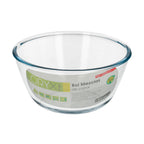 Bol de cristal, ideal para mezclas. 1.5 litros. Libre bpa, cristal de borosilicato. Ensaladas, postres, cocina, respostería