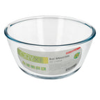 Bol de cristal, ideal para mezclas. 2.0 litros. Libre bpa, cristal de borosilicato. Ensaladas, postres, cocina, respostería