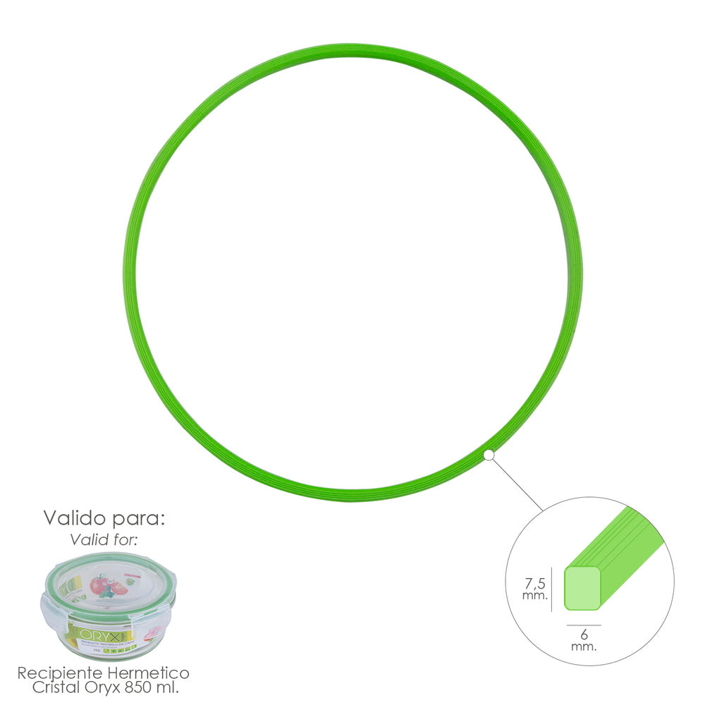 Silicone ring for 850 ml round glass airtight container.
