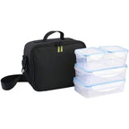 Bolsa térmica con 4 recipientes herméticos plástico. (2x800 ml + 2x400 ml.)