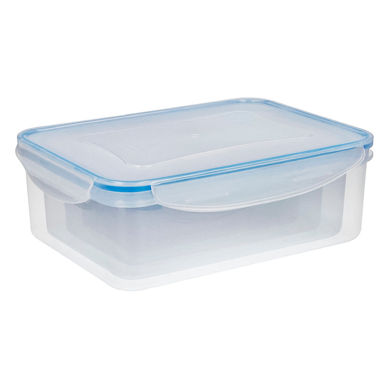 Juego recipientes cierres hermeticos plástico rectangulares (6 piezas)