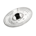 Tapadera multiusos acero inoxidable ø 25 cm uso tapa anti salpicaduras y escurridor. Tapadera adpatable diferentes medidas