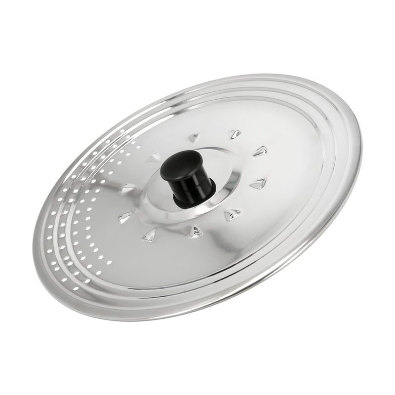Tapadera multiusos acero inoxidable ø 28 cm. uso tapa anti salpicaduras y escurridor. tapadera adpatable diferentes medidas