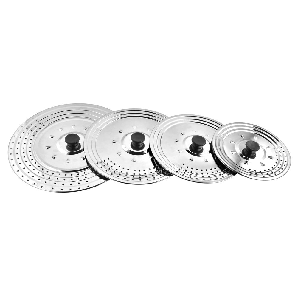 Multipurpose stainless steel lid ø 28 cm, can be used as a splatter guard and colander. Adaptable lid for different sizes.