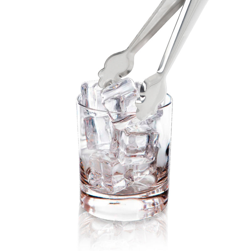 Pinzas para hielo de acero inoxidable con muelle de apertura automática. longitud 19 cm
