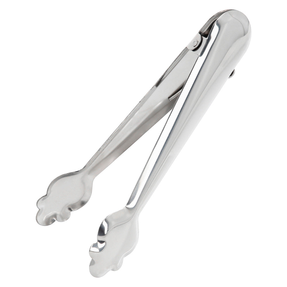 Pinzas para hielo de acero inoxidable con muelle de apertura automatica. Longitud 19 cm