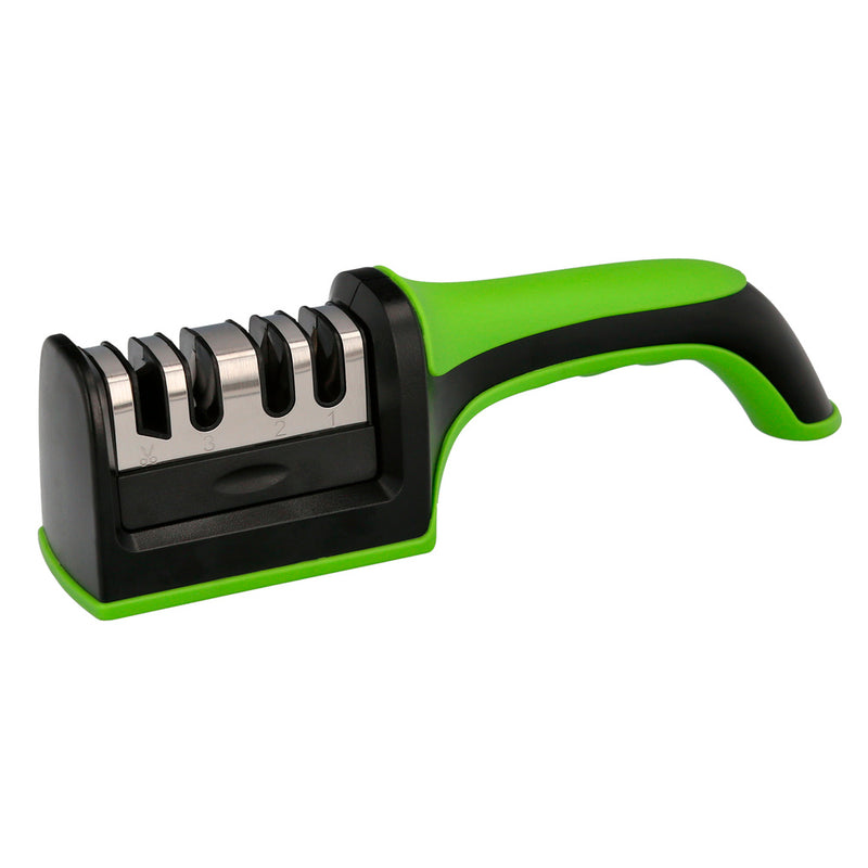 Afilador cocina cuchillos tijeras, 4 etapas con mango