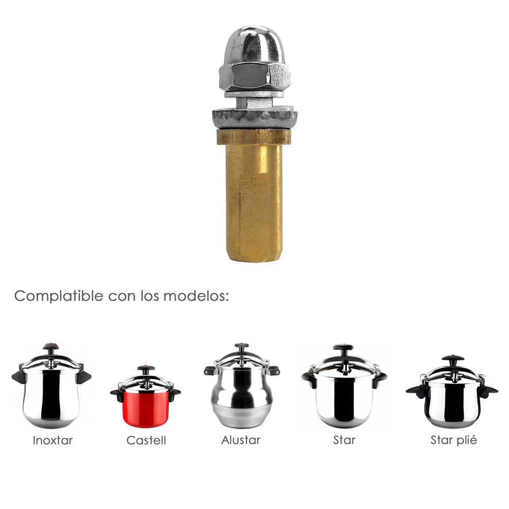 Cone e fuso para panela de pressão Magefesa Star Inoxtar / Castell / Alustar / Star / Star Plié. Peça de substituição original.