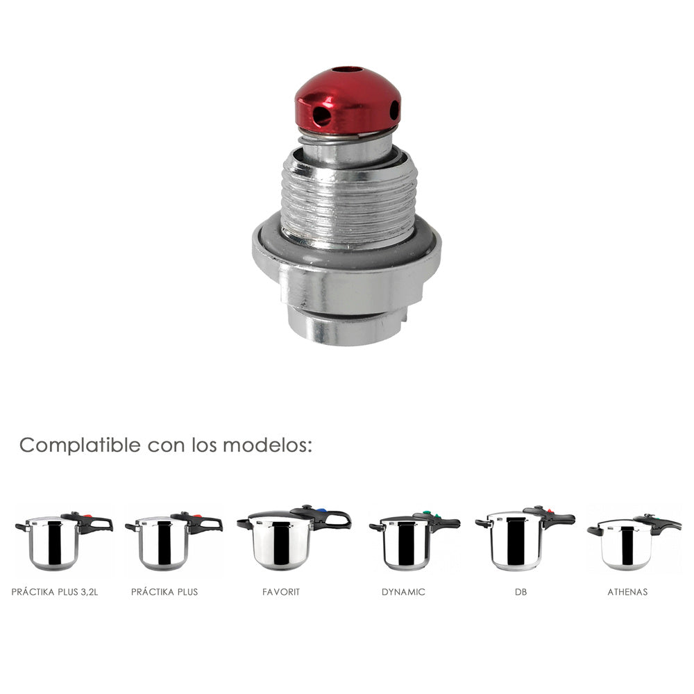 Válvula de seguridad compatible con olla a presión súper rápida magefesa nova, nova pro, prisma y astra, recambio oficial