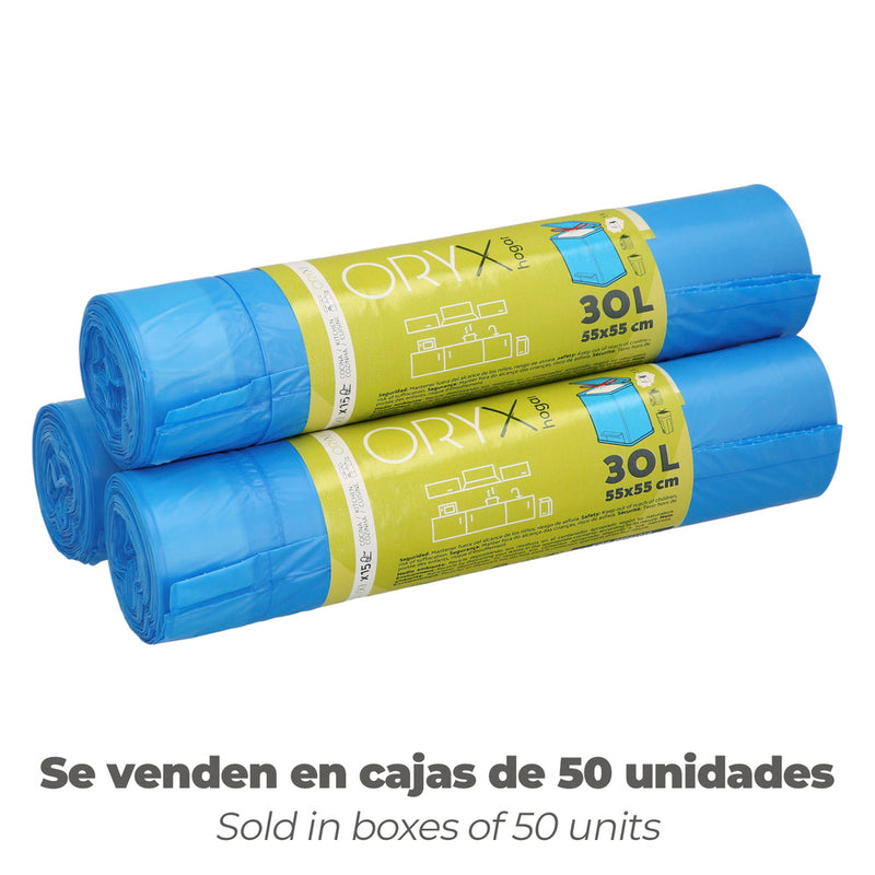 Bolsa basura cierre fácil 30 litros rollo 15 bolsas