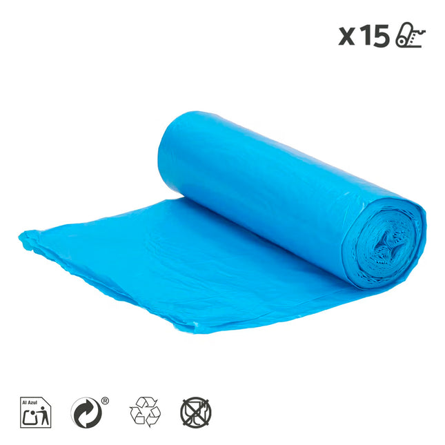 Bolsa basura cierre fácil 30 litros rollo 15 bolsas