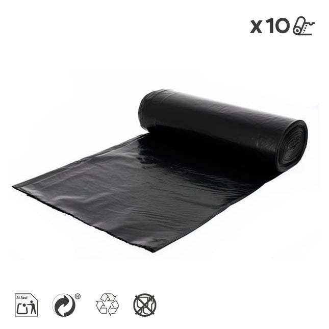 Bolsa basura cierre fácil 50 litros rollo 10 bolsas