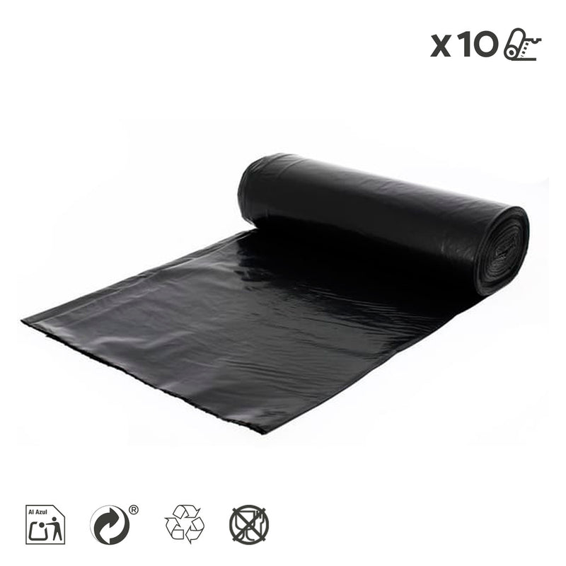 Bolsa basura cierre fácil 50 litros rollo 10 bolsas