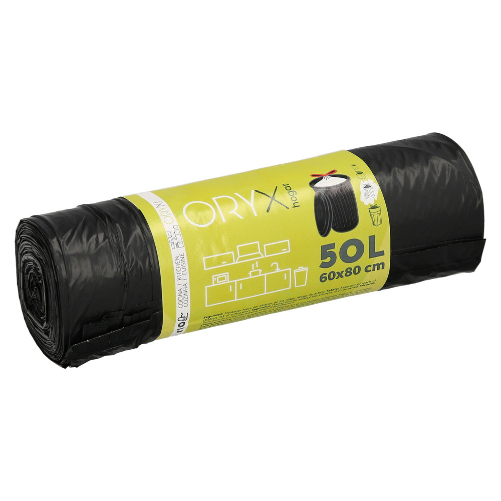 Easy-tie garbage bags 50 liters roll of 10 bags