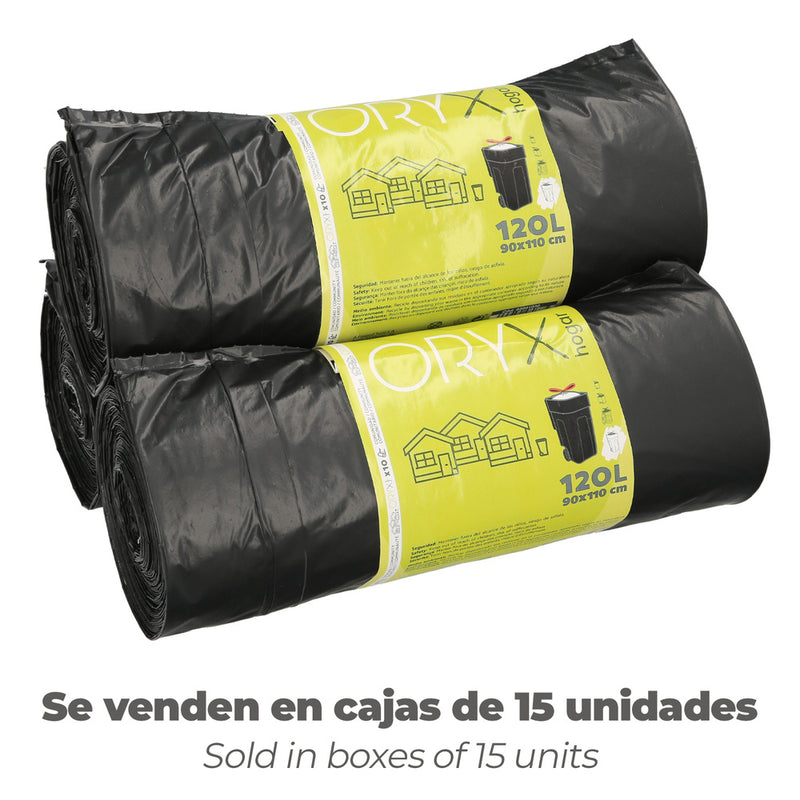 Bolsa basura cierre fácil 120 litros rollo 10 bolsas