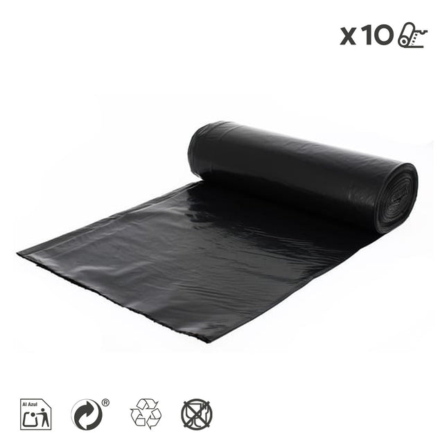 Bolsa basura cierre fácil 120 litros rollo 10 bolsas