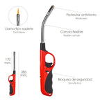 Encendedor / mechero gas antiviento llama tipo soplete 285 mm