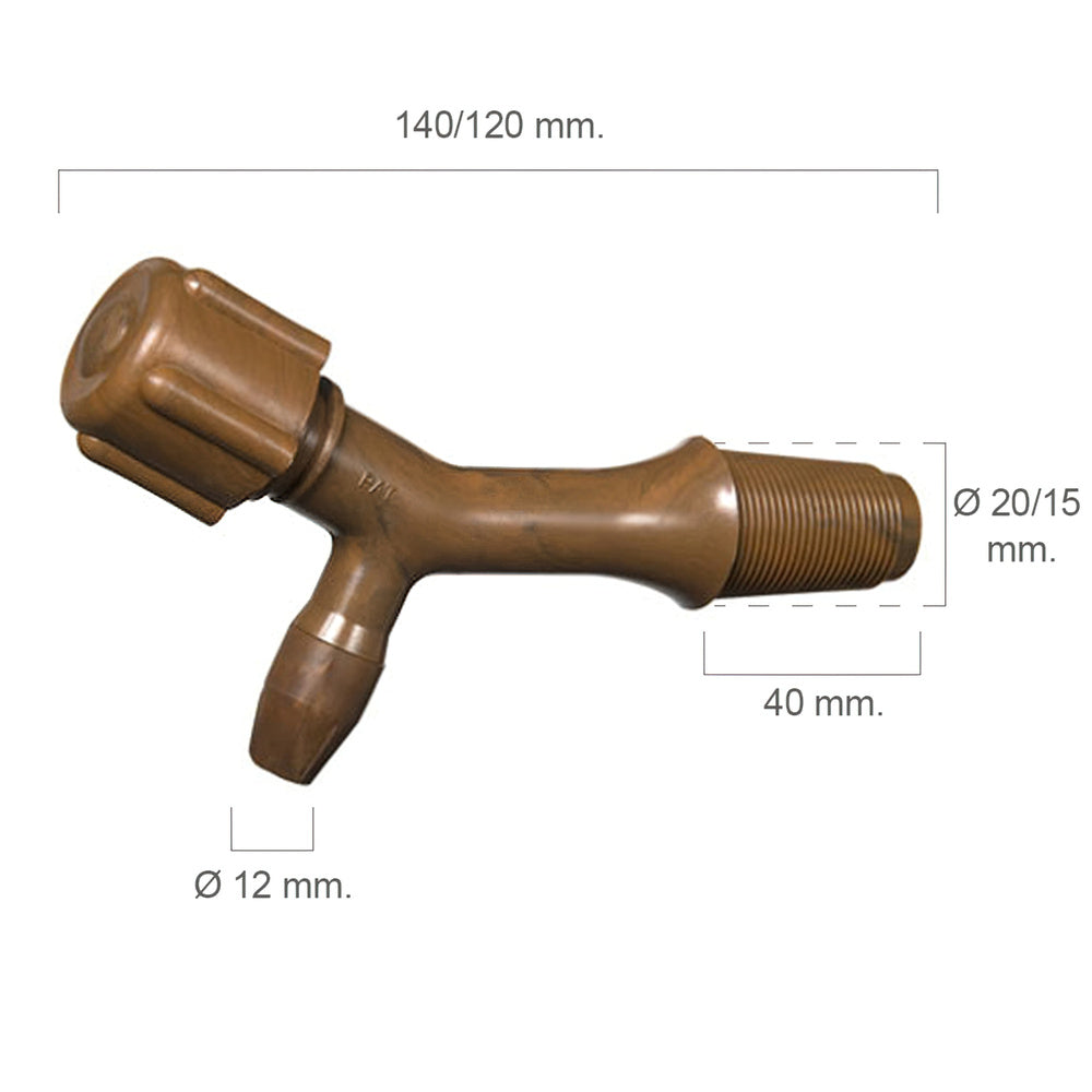 Grifo barril plástico número 1 para 100 litros