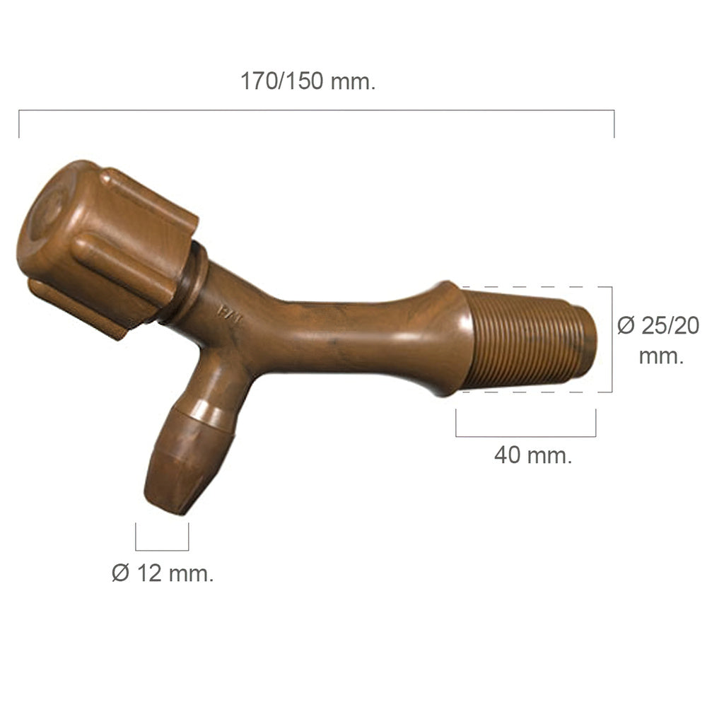 Grifo barril plástico número 2 para 200 litros