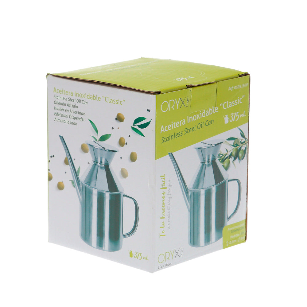 Aceitera  acero inoxidable modelo "classic" 375ml.