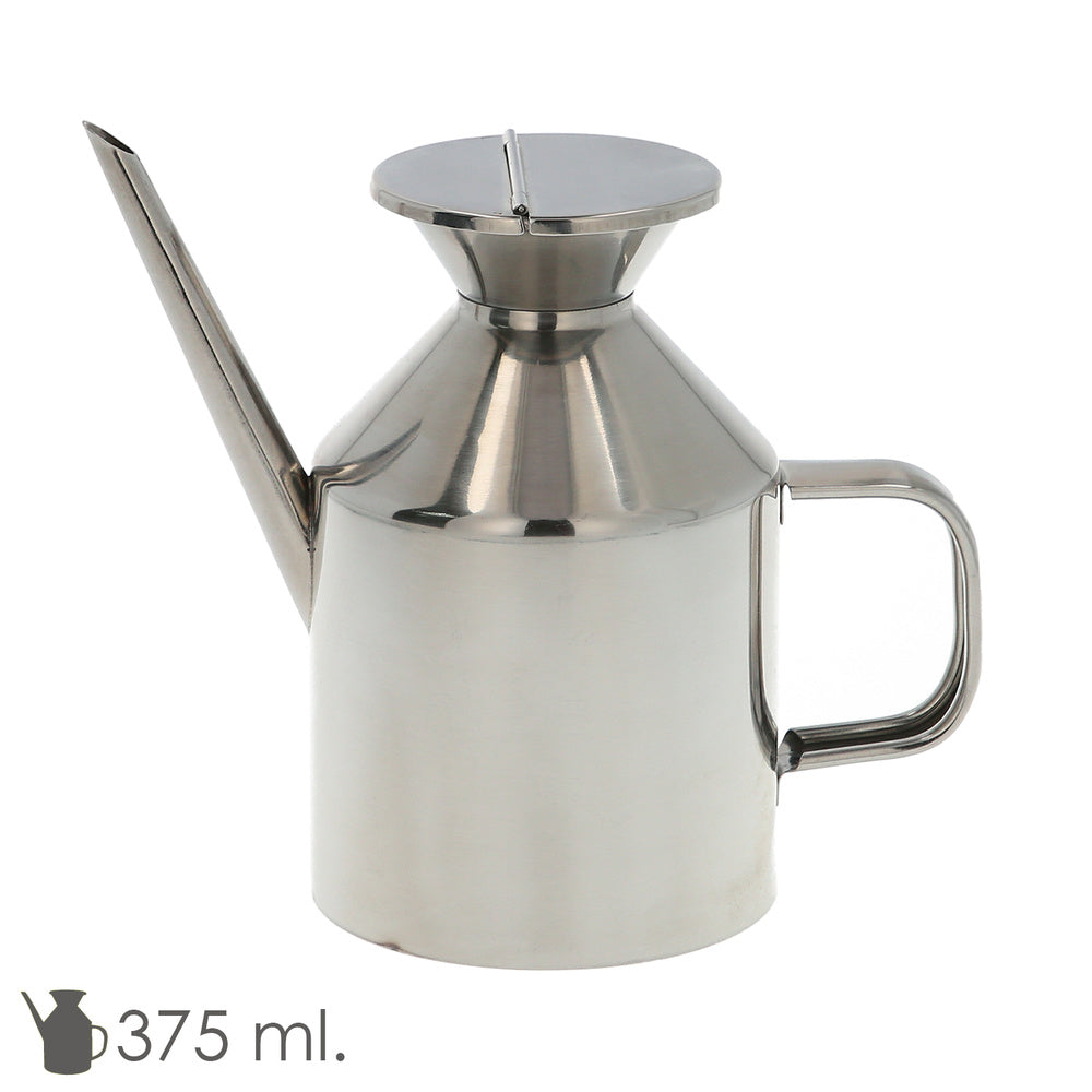 "Classic" stainless steel oil cruet, 375ml.