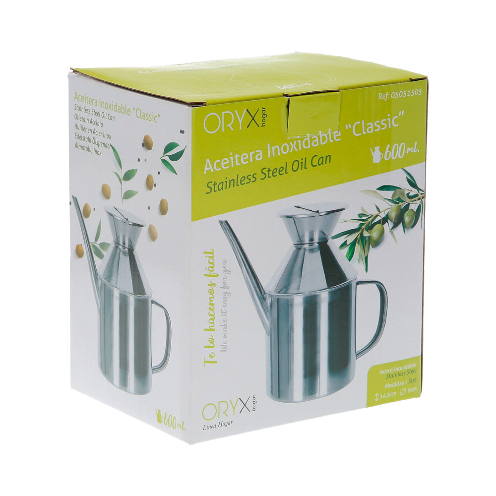 Stainless steel oil cruet "classic" model 625ml.