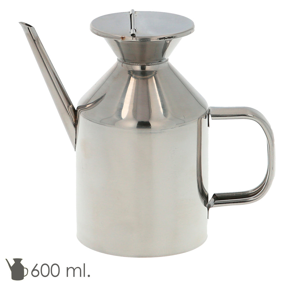 Stainless steel oil cruet "classic" model 625ml.