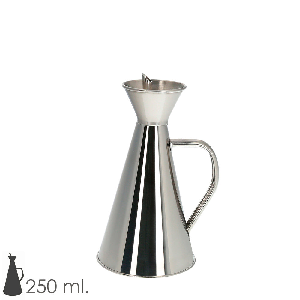 Stainless steel drip-free oil dispenser, 250 ml.