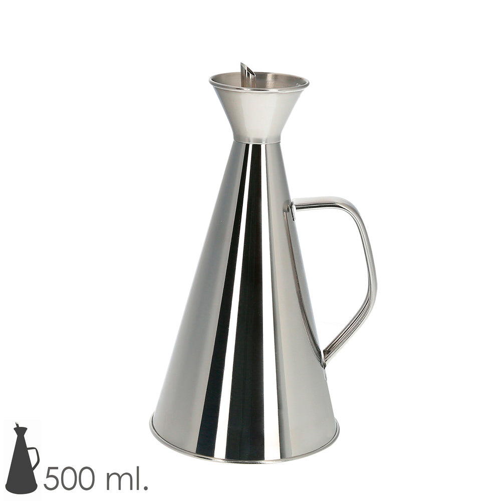 Drip-free stainless steel oil dispenser, 500 ml.