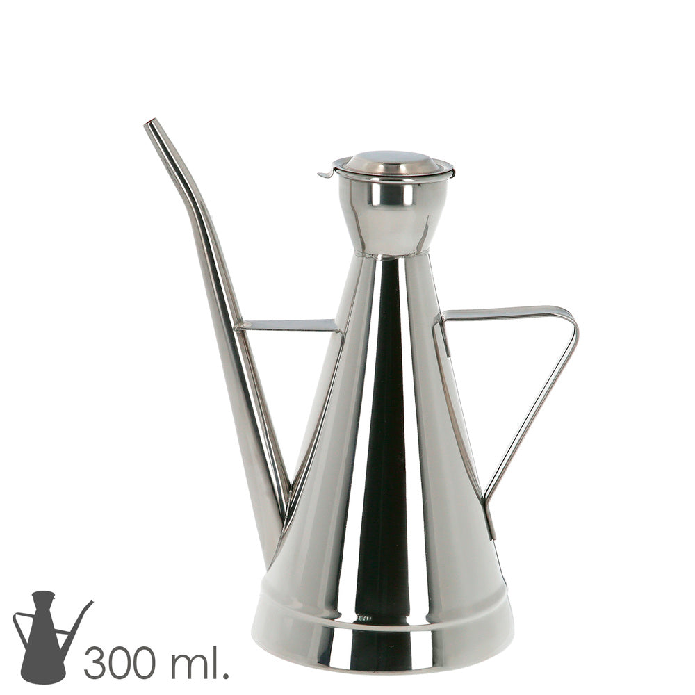 Stainless steel oil dispenser, elegant model, 300 ml.