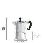 Cafetera aluminio 3 tazas (150 ml.) Classic