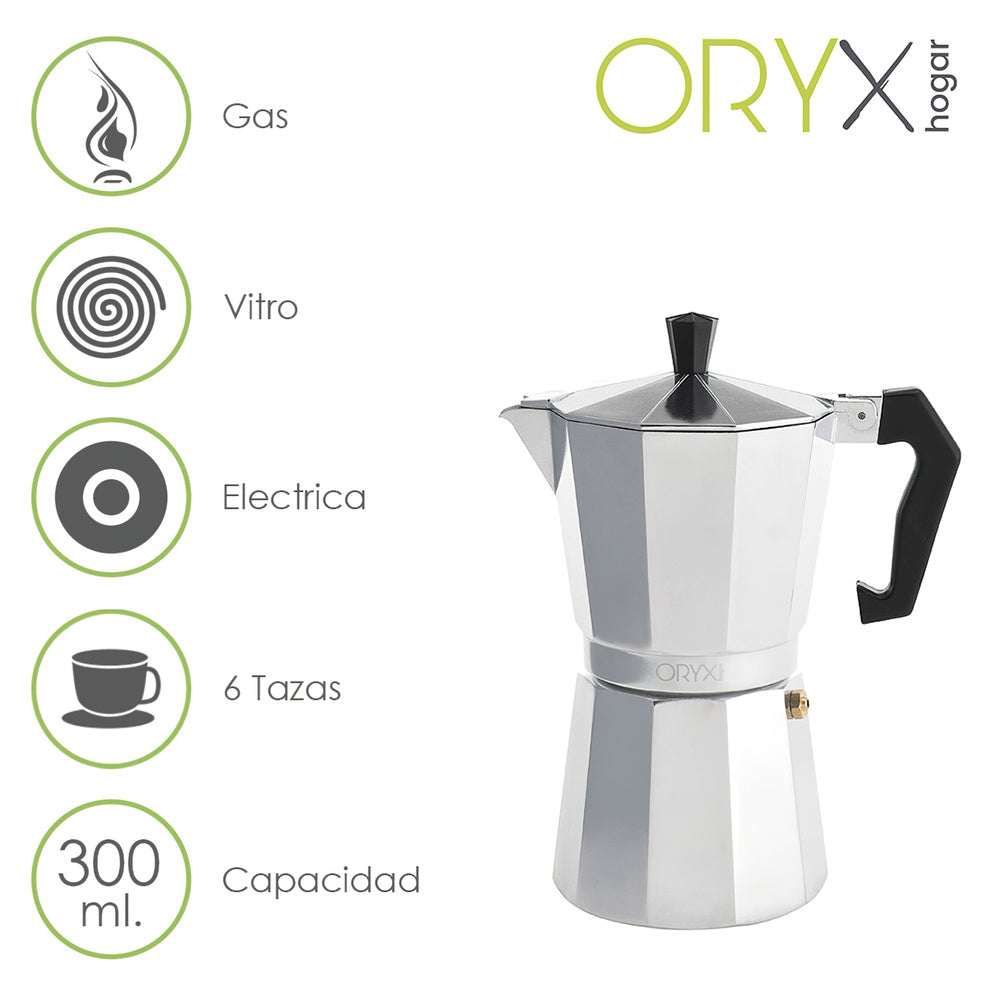 Aluminum coffee maker 6 cups (300 ml) Classic
