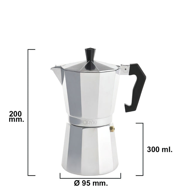 Cafetera aluminio 6 tazas (300 ml.) classic