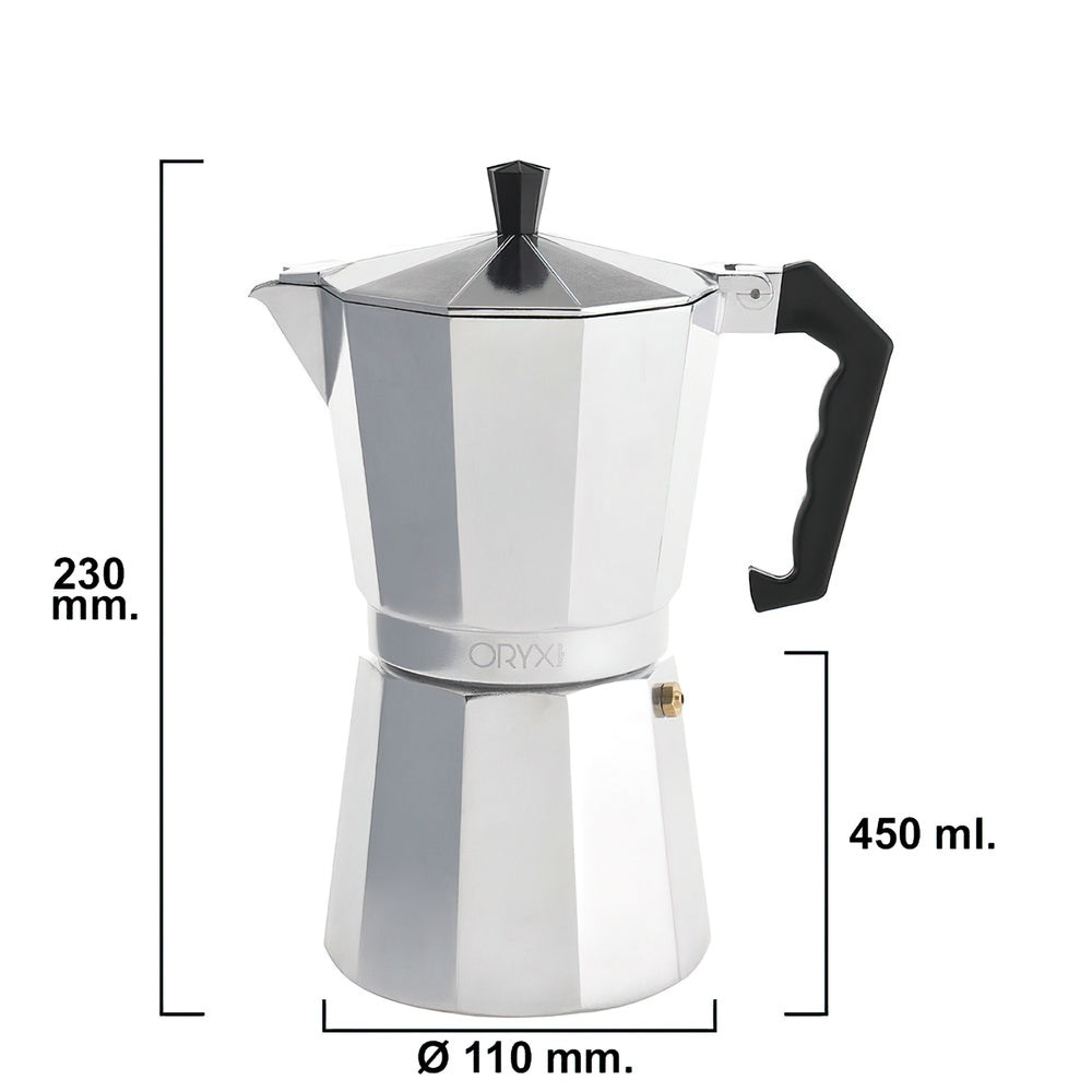 Aluminum coffee maker 9 cups (450 ml.) Classic