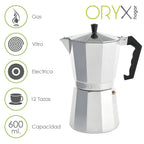Cafetera aluminio 12 tazas (600 ml.) Classic