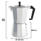 Cafetera aluminio 12 tazas (600 ml.) Classic