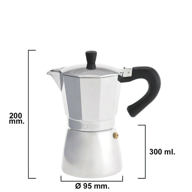 Cafetera inducción aluminio 6 tazas (300 ml.)