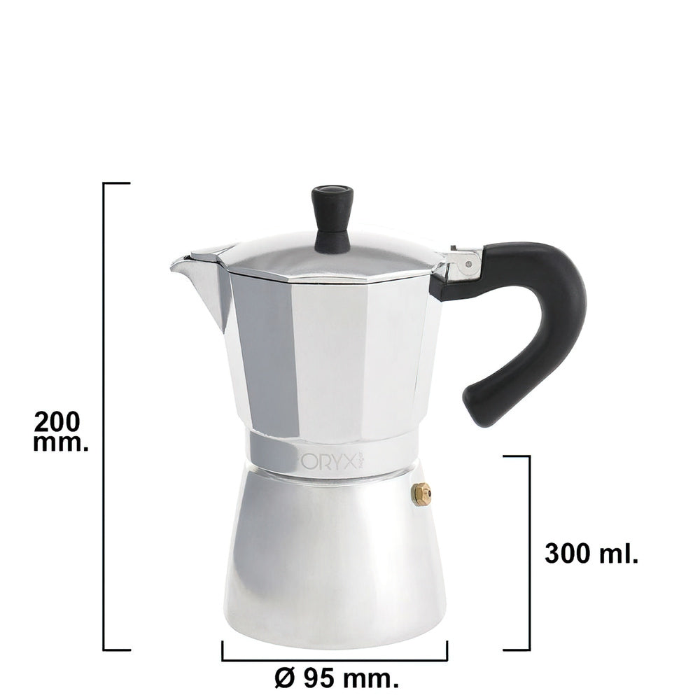 Aluminum induction coffee maker 6 cups (300 ml.)