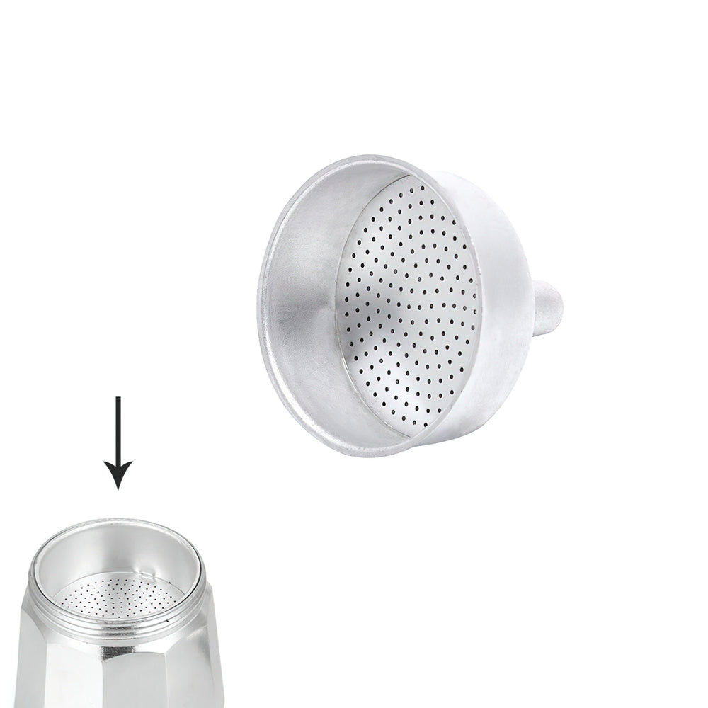 Classic aluminum coffee maker funnel / induction 2 cups