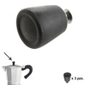 Pomo cafetera aluminio inducción 6 / 9 / 12 tazas (3 piezas)