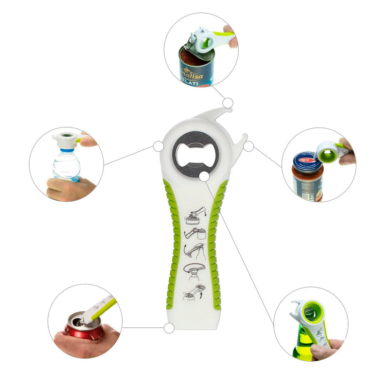 Abre latas /  botellas / botes multifunción 5 en 1