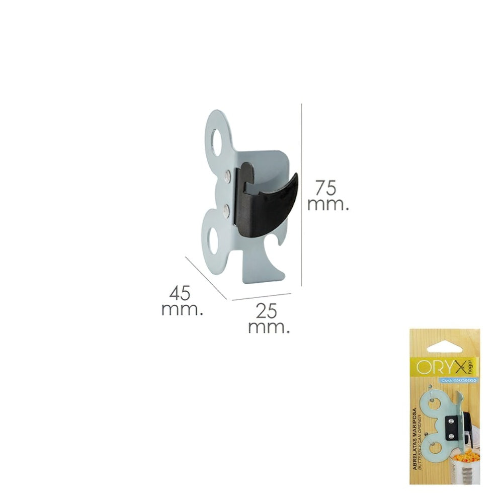 Butterfly can opener 75 mm dual function (can opener and bottle opener)